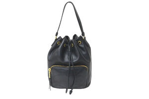 Prada Handbag shoulder strap drawstring calfskin black Romania